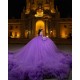 Ball Gown Purple Quinceanera Dresses Ruffled Vestidos De 15 Anos Chandelier Sleeve Sweet 15 Gowns